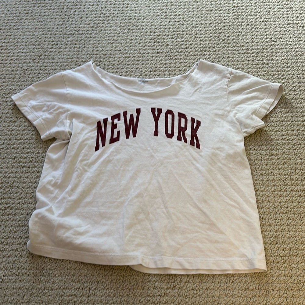 cut brandy melville new york tee shirt
